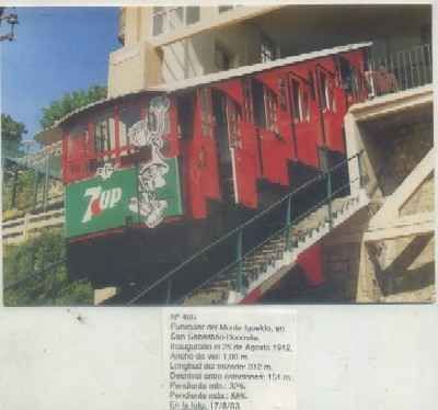 POSTAL DE TRENES Nº 486. FUNICULAR DE MONTE IGUELDO. INAGURADO EN 1912