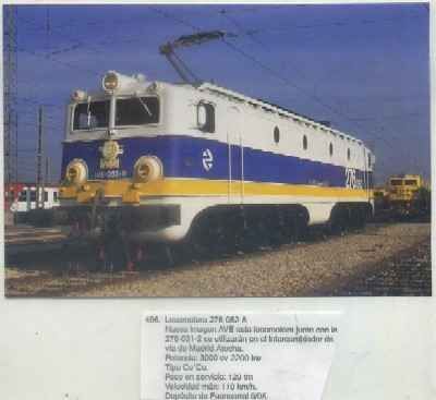 POSTAL DE TRENES Nº 496. LOC. 276-052-8. SE UTILIZA EN EL INTERCAMBIADOR DE VIA DEL AVE