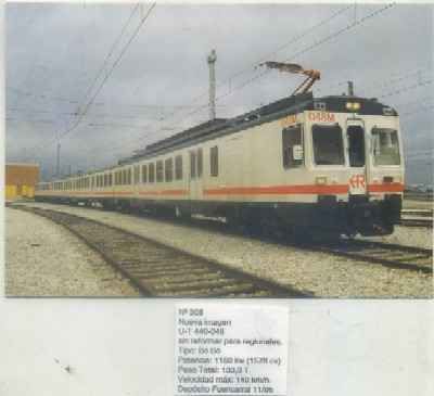 POSTAL DE TRENES Nº 508. NUEVA IMAGEN U-T 440-048. TIPO BO BO. FUENCARRAL 1995