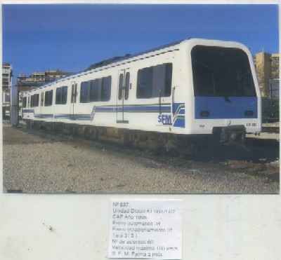 POSTAL DE TRENES Nº 537. UNIDAD DIESEL 61-08/61-07. CONST. POR CAF EN 1995
