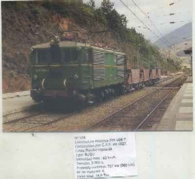 POSTAL DE TRENES Nº 558. LOC. ELECT. 281-006-7. CONST. POR C.A.F. EN 1927