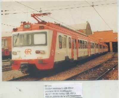 POSTAL DE TRENES Nº 555. UNIDAD ELECT. 9-435-034-4. LINEAS REGIONALES