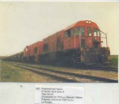 POSTAL DE TRENES Nº 502. FFCC. DEL TAJUÑA. LOC. Nº 5. TIPO BO-BO. BABCOK I WILCOX 1974