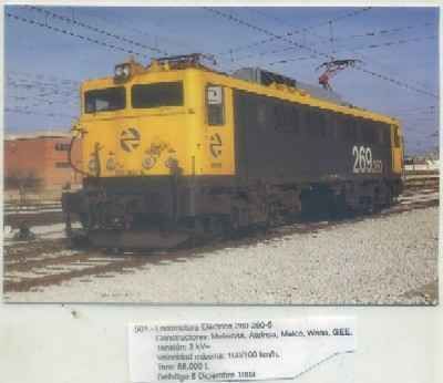 POSTAL DE TRENES Nº 501. LOC. ELECT. 269-260-6. CONST. MAFEINSA, ATEINSA, MELCO Y WESA