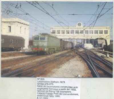 POSTAL DE TRENES Nº 605. LOC. ALSTHOM 7673 TAMBE 276-073