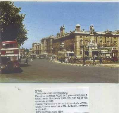 POSTAL DE TRENES Nº 580. TRANSPORTS URBANS DE BARCELONA. AÑO 1959