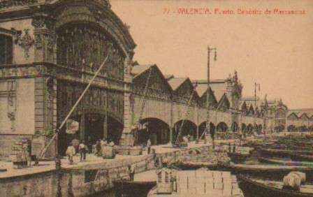 POSTAL ANTIGUA DE VALENCIA. Nº 77. PUERTO. DEPOSITO DE MERCANCIAS.