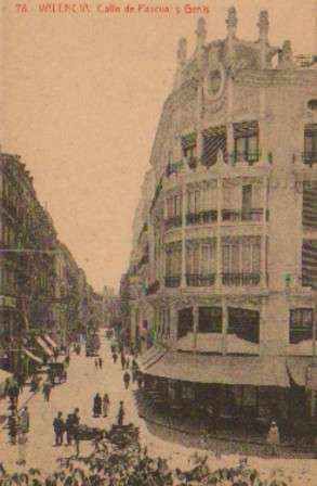POSTAL ANTIGUA DE VALENCIA. CALLE DE PASCUAL Y GENIS. Nº 78.