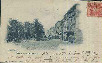 POSTAL ANTIGUA DE LA COMUNIDAD VALENCIANA  ALICANTE PASEO DE LA EXPLANADA