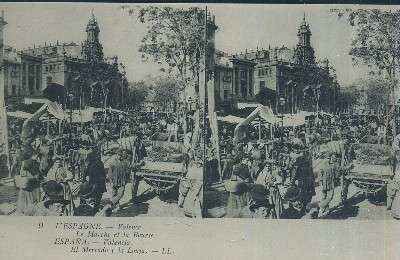 POSTAL ANTIGUA DE LA COMUNIDAD VALENCIANA VALENCIA 9 EL MERCADO Y LA LONJA