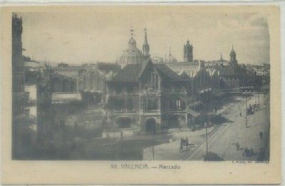 POSTAL ANTIGUA DE VALENCIA. MERCADO Nº 96