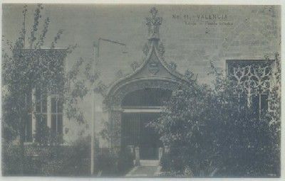 POSTAL ANTIGUA DE VALENCIA. LA LONJA. PUERTA INTERIOR