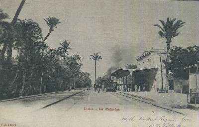 POSTAL ANTIGUA DE LA COMUNIDAD VALENCIANA ELCHE LA ESTACION