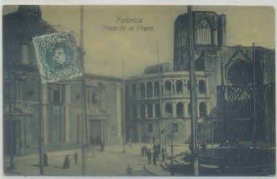 POSTAL ANTIGUA DE VALENCIA. PLAZA DE LA VIRGEN