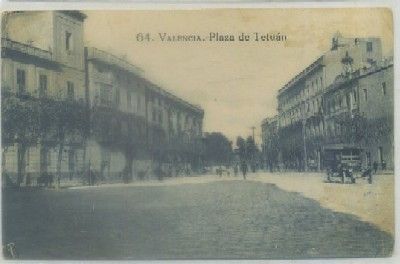 POSTAL ANTIGUA DE VALENCIA. PLAZA DE TETUAN Nº 64
