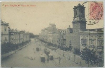 POSTAL ANTIGUA DE VALENCIA. PLAZA DE TETUAN Nº 158