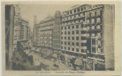 POSTAL ANTIGUA DE VALENCIA. AVENIDA DE BLASCO IBAÑEZ Nº 3