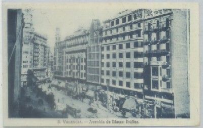 POSTAL ANTIGUA DE VALENCIA. AVENIDA DE BLASCO IBAÑEZ Nº 3