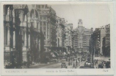 POSTAL ANTIGUA DE VALENCIA. AVENIDA DE BLASCO IBAÑEZ Nº 93