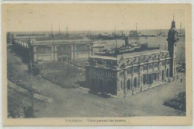 POSTAL ANTIGUA DE VALENCIA. VISTA PARCIAL DEL PUERTO