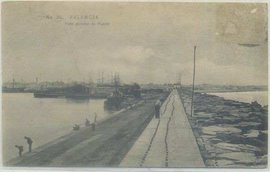 POSTAL ANTIGUA DE VALENCIA. VISTA GENERAL DEL PUERTO Nº 36