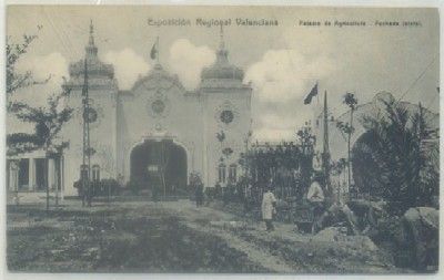 POSTAL ANTIGUA DE VALENCIA. EXPO. REGIONAL VALENCIANA. PALACIO AGRICULTURA