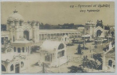 POSTAL ANTIGUA DE VALENCIA. EXPOSICION DE VALENCIA. VISTA PANORAMINCA Nº 46
