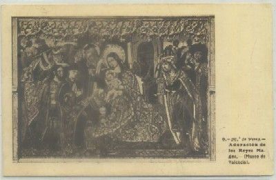 POSTAL ANTIGUA DE VALENCIA. MUSEO. ADORACION DE LOS REYES MAGOS. DE PEREA