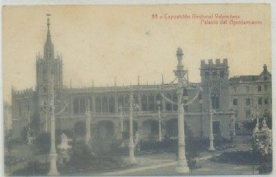 POSTAL ANTIGUA DE VALENCIA. EXPO. NACIONAL. PALACIO DEL AYUNTAMIENTO Nº 93