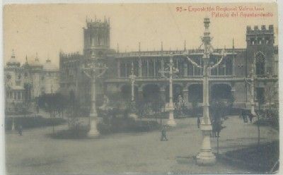POSTAL ANTIGUA DE VALENCIA. EXPO. NACIONAL. PALACIO DEL AYUNTAMIENTO Nº 93