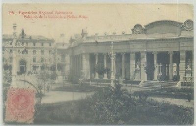 POSTAL ANTIGUA DE VALENCIA. EXPO. NACIONAL. PALACIOS DE INDUSTRIA Y BELLAS ARTES Nº 95