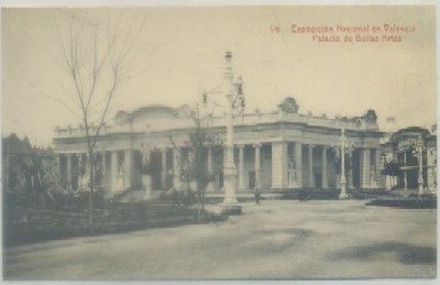 POSTAL ANTIGUA DE VALENCIA. EXPO. NACIONAL. PALACIOS DE INDUSTRIA Y BELLAS ARTES Nº 95
