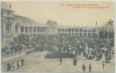 POSTAL ANTIGUA DE VALENCIA. EXPO. NACIONAL. PISTA EN EL ACTO DE INAGURACION Nº 104