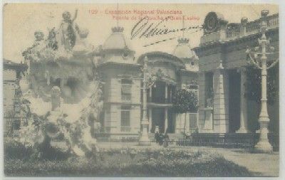 POSTAL ANTIGUA DE VALENCIA. EXPO. NACIONAL. FUENTE DE LA CONCHA Y GRAN CASINO Nº 109