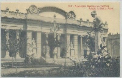 POSTAL ANTIGUA DE VALENCIA. EXPO. NACIONAL. PALACIO DE BELLAS ARTES Nº 110