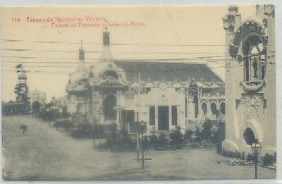 POSTAL ANTIGUA DE VALENCIA. EXPO. NACIONAL. PALACIO DE FOMENTO Y SALON DE ACTOS Nº 114