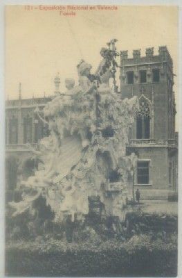 POSTAL ANTIGUA DE VALENCIA. EXPO. NACIONAL. FUENTE Nº 121