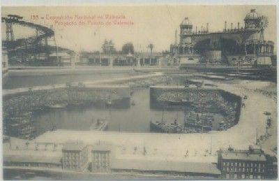 POSTAL ANTIGUA DE VALENCIA. EXPO. NACIONAL. PROYECTO DEL PUERTO DE VALENCIA Nº 133