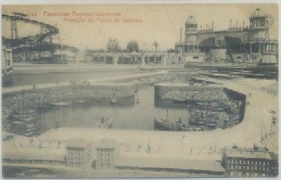 POSTAL ANTIGUA DE VALENCIA. EXPO. REGIONAL. PROYECTO DEL PUERTO DE VALENCIA Nº 133