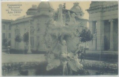POSTAL ANTIGUA DE VALENCIA. EXPO. NACIONAL 1910. FUENTE Nº 49