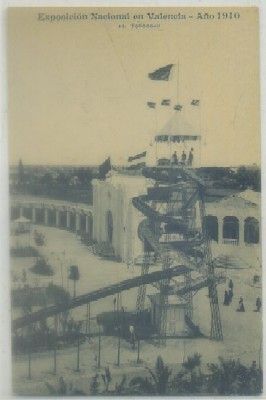 POSTAL ANTIGUA DE VALENCIA. EXPO. NACIONAL 1910. TOBOGAN Nº 46