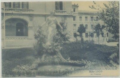 POSTAL ANTIGUA DE VALENCIA. EXPO. NACIONAL 1910. FUENTE Nº 38