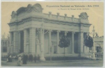 POSTAL ANTIGUA DE VALENCIA. EXPO. NACIONAL 1910. PALACIO BELLAS ARTES. ENTRADA Nº 24