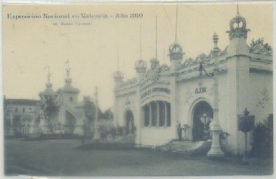 POSTAL ANTIGUA DE VALENCIA. EXPO. NACIONAL 1910. PASEO LATERAL Nº 16