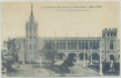 POSTAL ANTIGUA DE VALENCIA. EXPO. NACIONAL 1910. PABELLON EXMO. AYUNTAMIENTO Nº 14