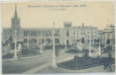 POSTAL ANTIGUA DE VALENCIA. EXPO. NACIONAL 1910. JARDIN DE ENTRADA Nº 10