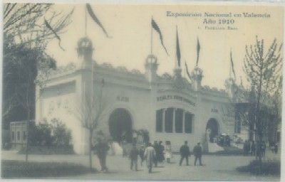 POSTAL ANTIGUA DE VALENCIA. EXPO. NACIONAL 1910. PABELLON REAL Nº 4