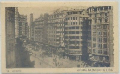 POSTAL ANTIGUA DE VALENCIA. AVDA. MARQUE DE SOTELO Nº 15