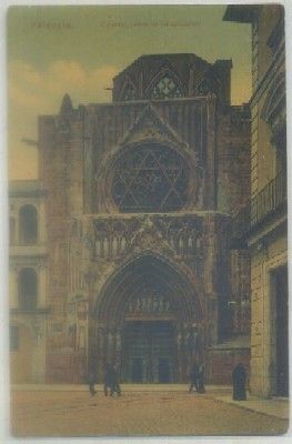 POSTAL ANTIGUA DE VALENCIA. CATEDRAL. PUERTA DE LOS APOSTOLES
