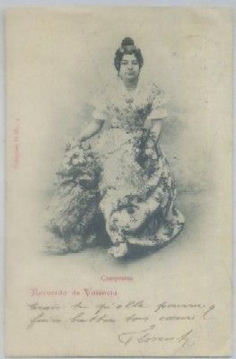 POSTAL ANTIGUA DE VALENCIA. RECUERDO DE VALENCIA. CAMPESINA